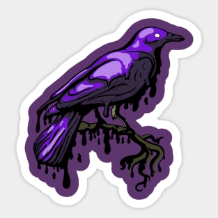 Melting Crow Sticker